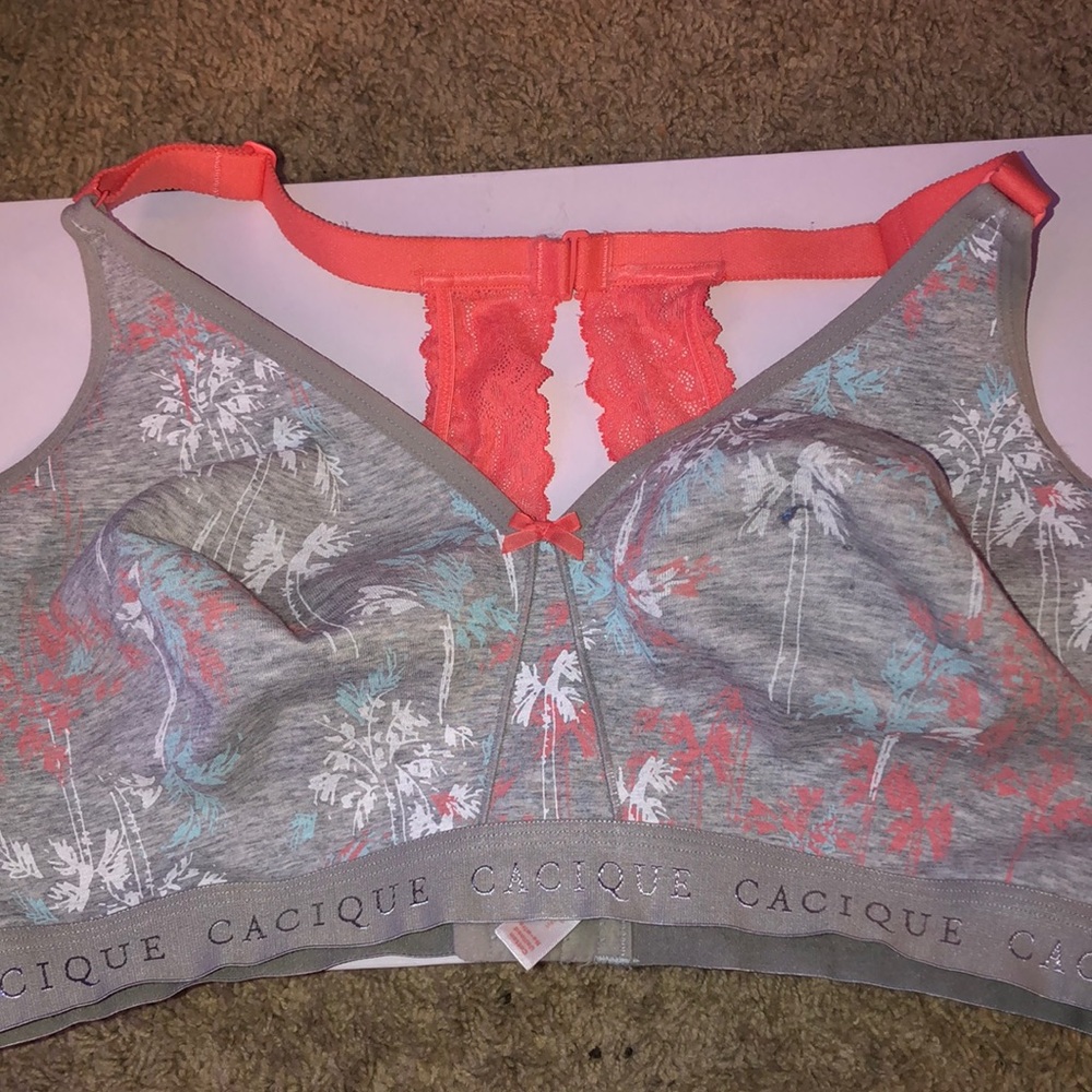 Cacique Unlined No Wire Bra with Halter 42DDD